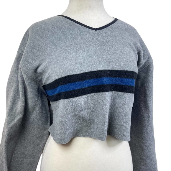 Y2k raw hem cropped oversized sweater - fall outfits - granola girl inspo - Picture 4 of 9